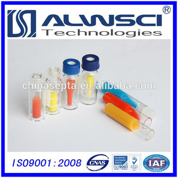 Sample glass Vial 1ML Insert with Plastic Cap